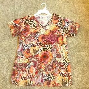 Scrub top worn twice